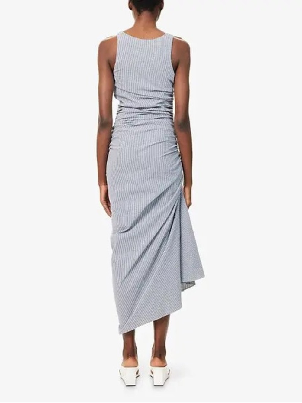 Alaïa Striped Asymmetrical Ruched - Picture 2 of 9